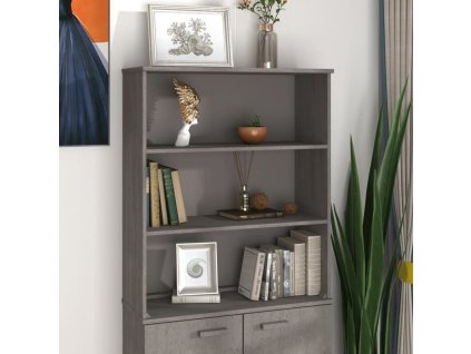 vidaXL Nadstavec na komodu HAMAR, svetlosivý 85x35x100 cm, borovica