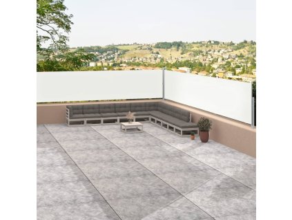 vidaXL Zaťahovacia bočná markíza krémová 117x1200 cm