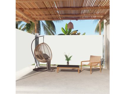 vidaXL Zaťahovacia bočná markíza krémová 180x600 cm