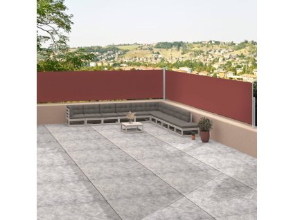 vidaXL Zaťahovacia bočná markíza hnedá 117x1200 cm