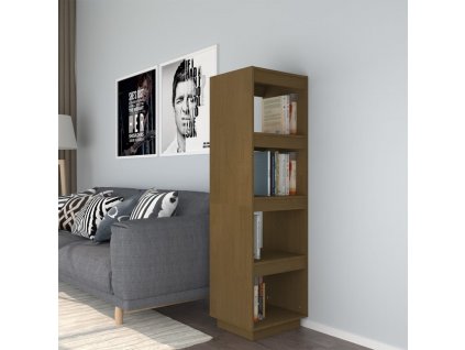 vidaXL Knižnica/deliaca stena medovo-hnedá 40x35x135 cm masívna borovica