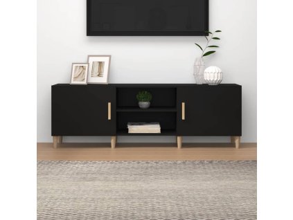 vidaXL TV stolík čierny 150x30x50 cm spracované drevo