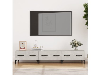 vidaXL TV stolík betónovo sivý 150x34,5x30 cm spracované drevo
