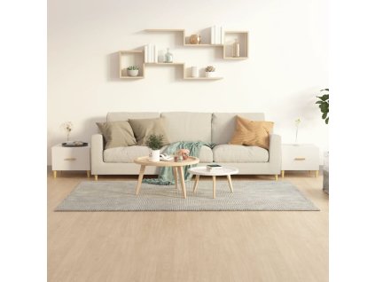 vidaXL Konferenčné stolíky 2 ks lesklé biele 50x50x40 cm kompoz. drevo