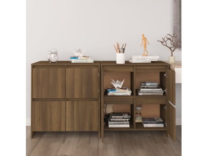 vidaXL Komody 2 ks hnedý dub sonoma 70x41x75 cm drevotrieska