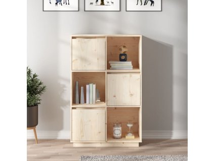 vidaXL Vysoká skrinka 74x35x117 cm masívna borovica