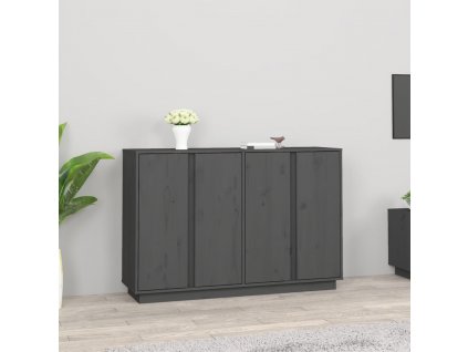 vidaXL Komoda sivá 120x35x80 cm borovicový masív