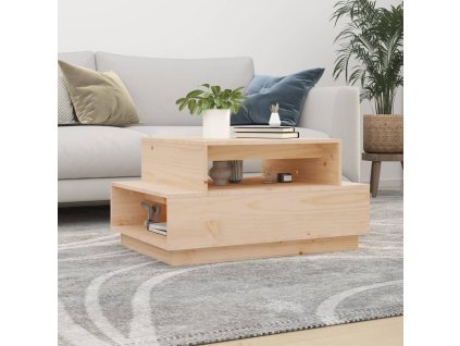 vidaXL Konferenčný stolík 80x55x40,5 cm borovicový masív