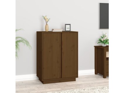 vidaXL Komoda medovohnedá 60x35x80 cm borovicový masív