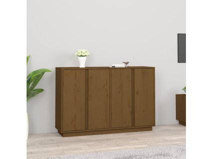 vidaXL Komoda medovohnedá 120x35x80 cm borovicový masív