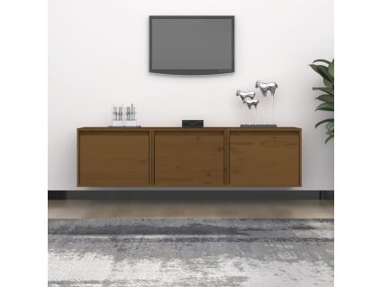 vidaXL TV skrinky 3 ks medovo-hnedé masívna borovica