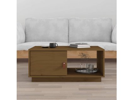 vidaXL Konferenčný stolík medovo-hnedý 80x50x35,5 cm borovicový masív
