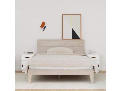 vidaXL Nočné stolíky 2 ks biele 40x34x35 cm borovicový masív