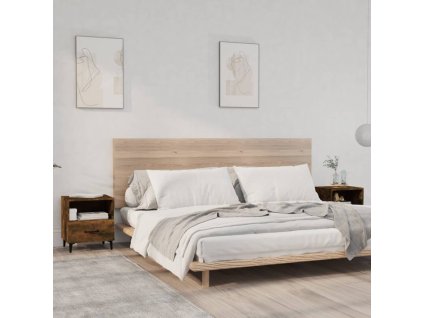 vidaXL Nočné stolíky 2 ks dymový dub spracované drevo