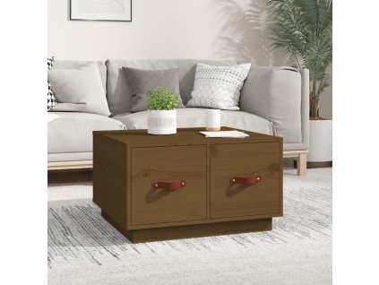 vidaXL Konferenčný stolík medovo-hnedý 60x53x35 cm borovicový masív