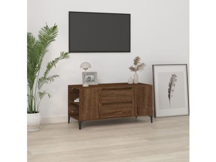 vidaXL TV skrinka hnedý dub 102x44,5x50 cm spracované drevo