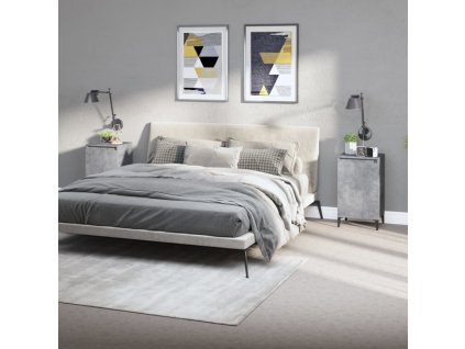 vidaXL Nočné stolíky 2 ks betónovo sivé 40x35x70 cm spracované drevo