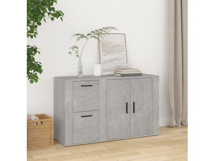 vidaXL Komoda betónovosivá 100x33x59,5 cm spracované drevo
