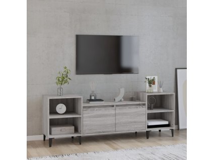vidaXL TV skrinka sivý dub sonoma 160x35x55 cm spracované drevo