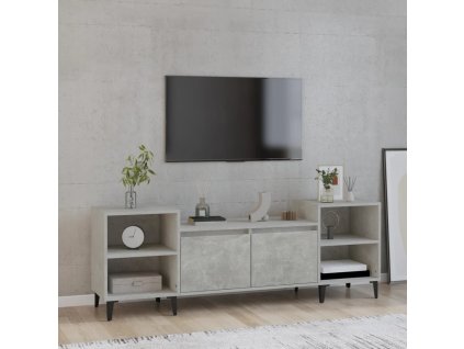 vidaXL TV skrinka betónová sivá 160x35x55 cm spracované drevo