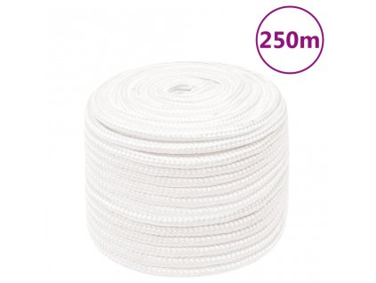 vidaXL Lodné lano biele 14 mm 250 m polypropylén