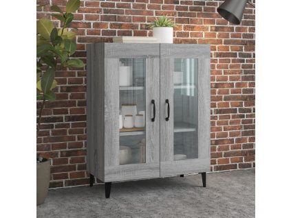 vidaXL Komoda sivý dub sonoma 69,5x34x90 cm kompozitné drevo