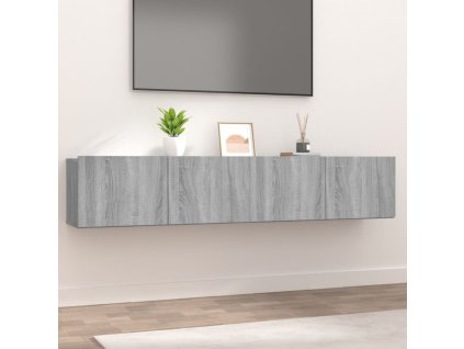 vidaXL TV stolíky 2 ks sivý dub sonoma 80x30x30 cm spracované drevo