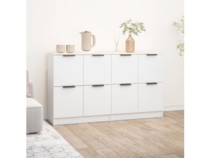 vidaXL Komody 2 ks biele 60x30x70 cm spracované drevo