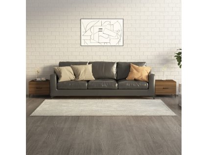 vidaXL Konferenčné stolíky s kovovými nohami 2 ks hnedý dub 50x50x40cm