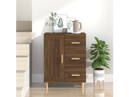 vidaXL Komoda hnedý dub 69,5x34x90 cm spracované drevo