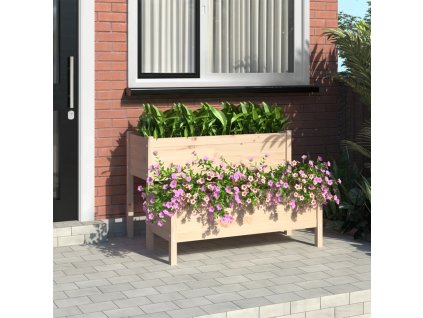 vidaXL Kvetináč čierny 110x84x75 cm borovicový masív