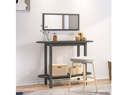 vidaXL Konzolový stolík sivý 110x40x80 cm masívne borovicové drevo