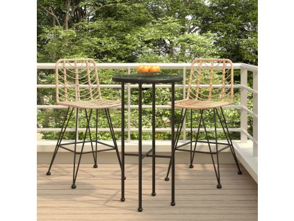 vidaXL Barové stoličky 2 ks 45x56x103,5 cm PE ratan a oceľ