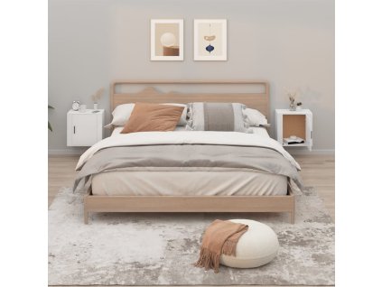 vidaXL Nástenné nočné stolíky 2 ks lesklé biele 50x30x47 cm