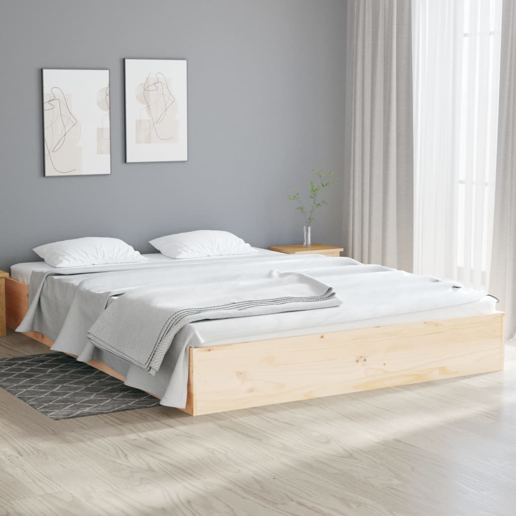 vidaXL Posteľný rám masívne drevo 120x190 cm 4FT malé dvojlôžko