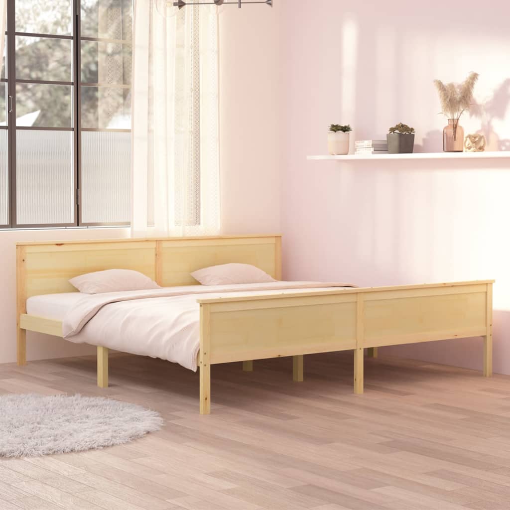 vidaXL Posteľný rám, borovicový masív 200x200 cm