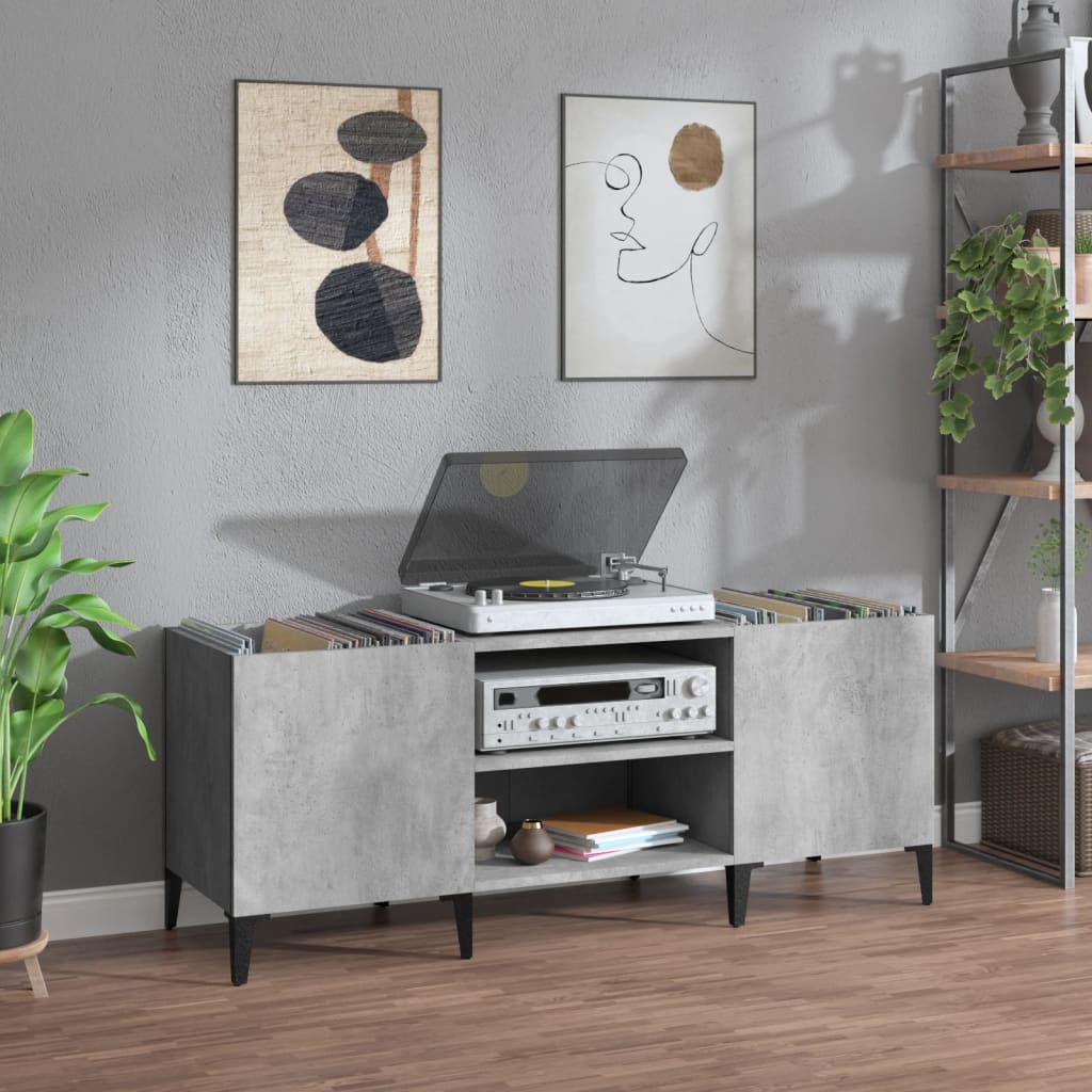 vidaXL Skrinka na platne betónovosivá 121x38x48 cm kompozitné drevo