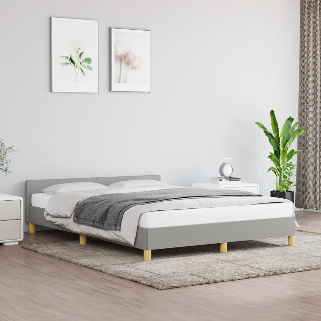 vidaXL Posteľný rám bledosivý 140x200 cm látka