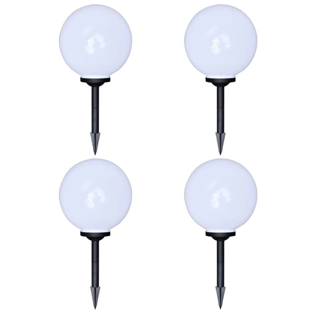 vidaXL Vonkajšie LED lampy k chodníku so špicatým hrotom 4 ks 30 cm