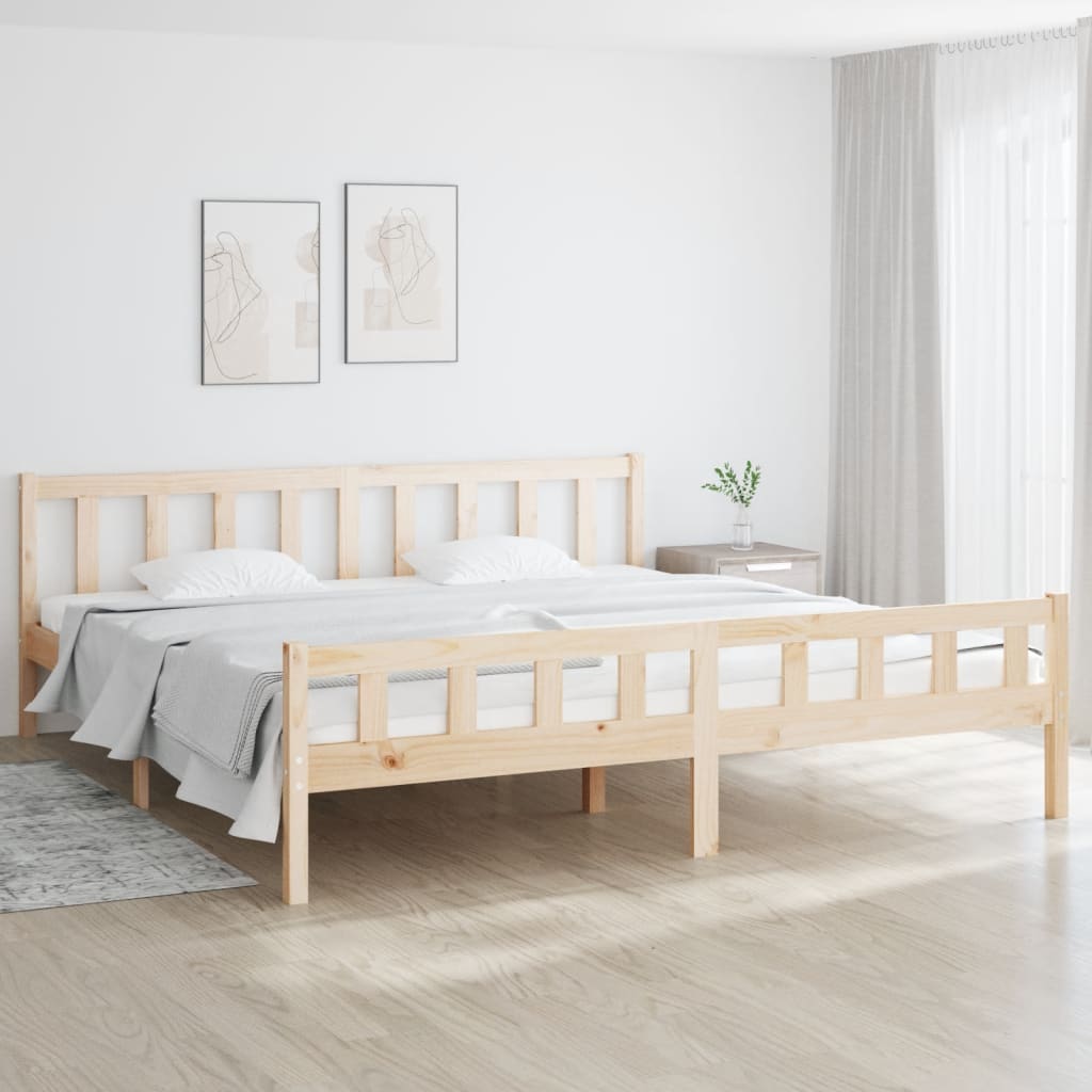 vidaXL Posteľný rám masívne drevo 160x200 cm