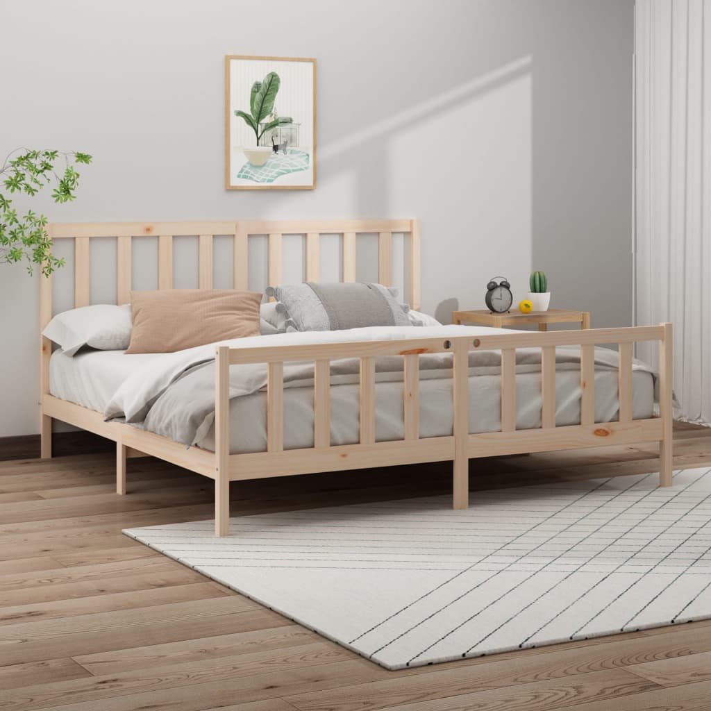 vidaXL Posteľný rám borovicový masív 200x200 cm