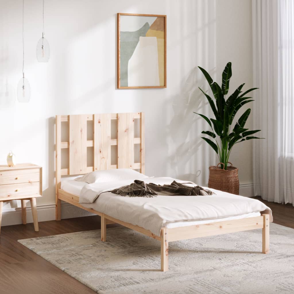 vidaXL Posteľný rám borovicový masív 100x200 cm