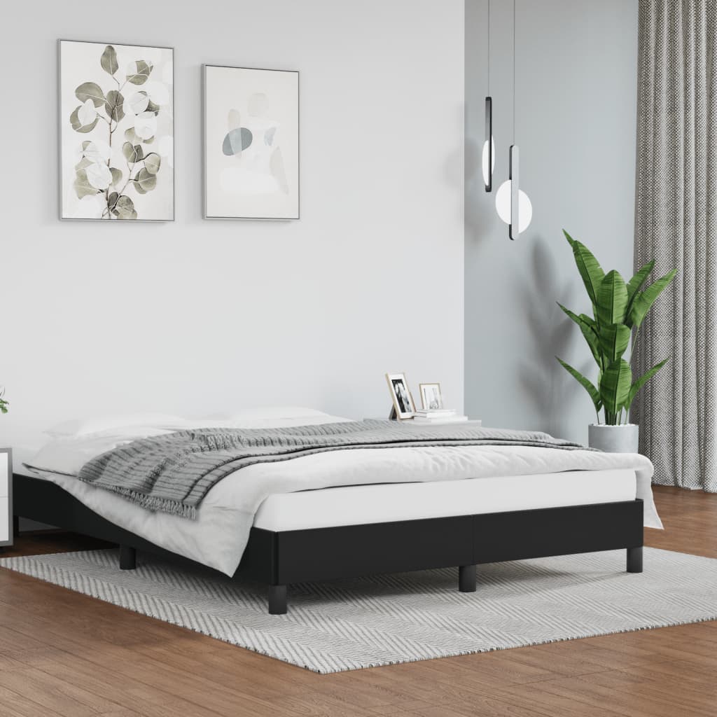 vidaXL Posteľný rám čierny 140x200 cm umelá koža