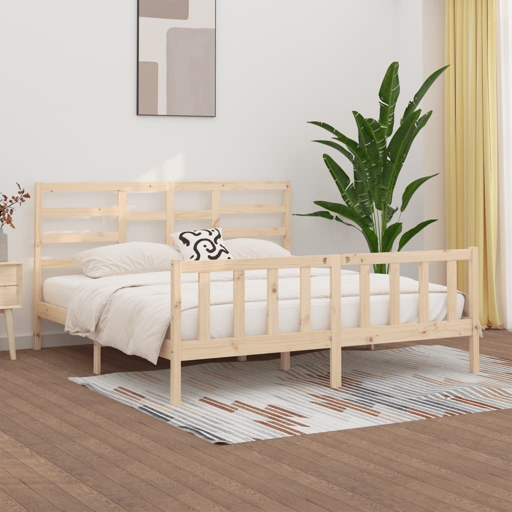 vidaXL Posteľný rám borovicový masív 200x200 cm
