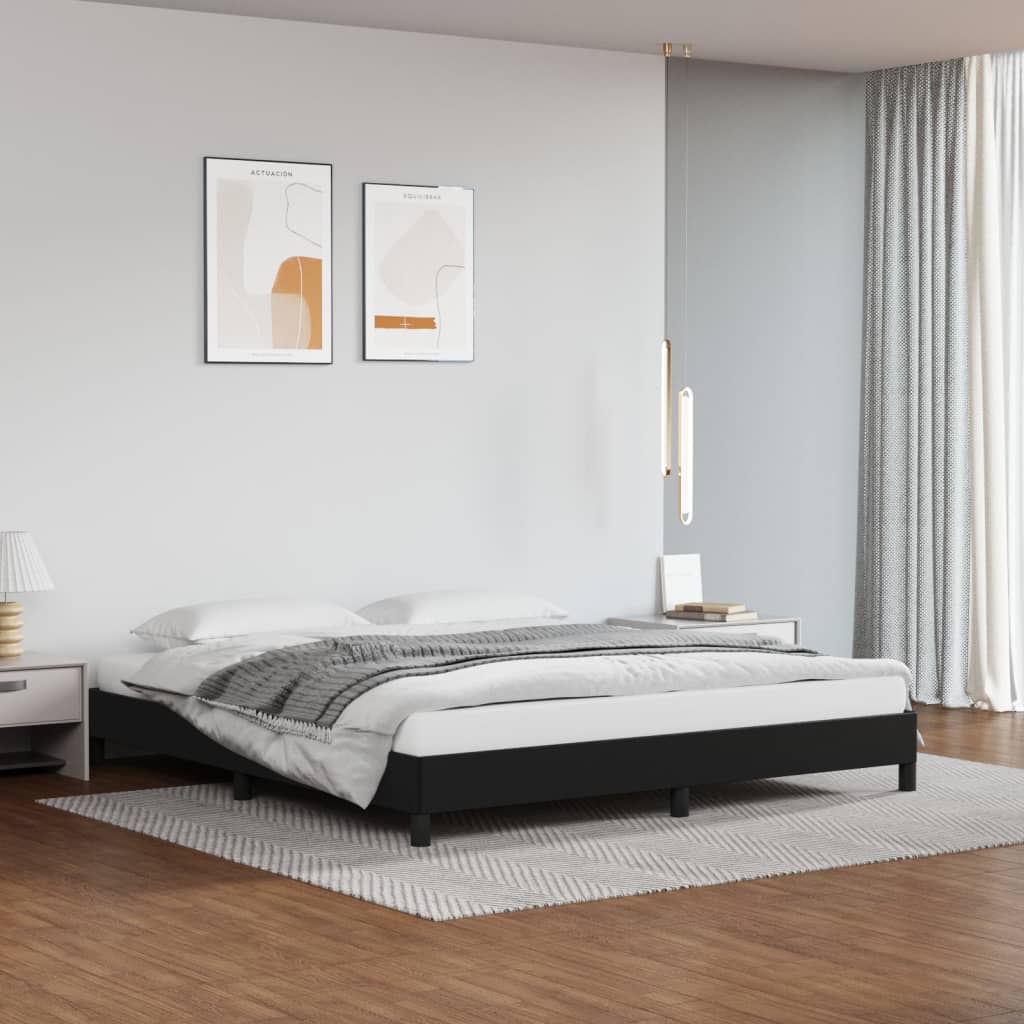 vidaXL Posteľný rám čierny 180x200 cm umelá koža