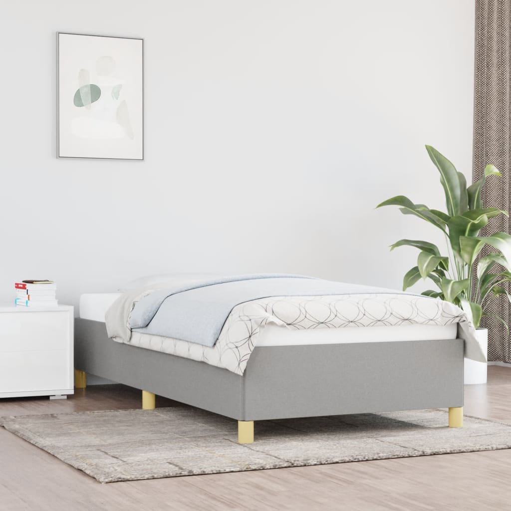 vidaXL Posteľný rám bledosivý 80x200 cm látka