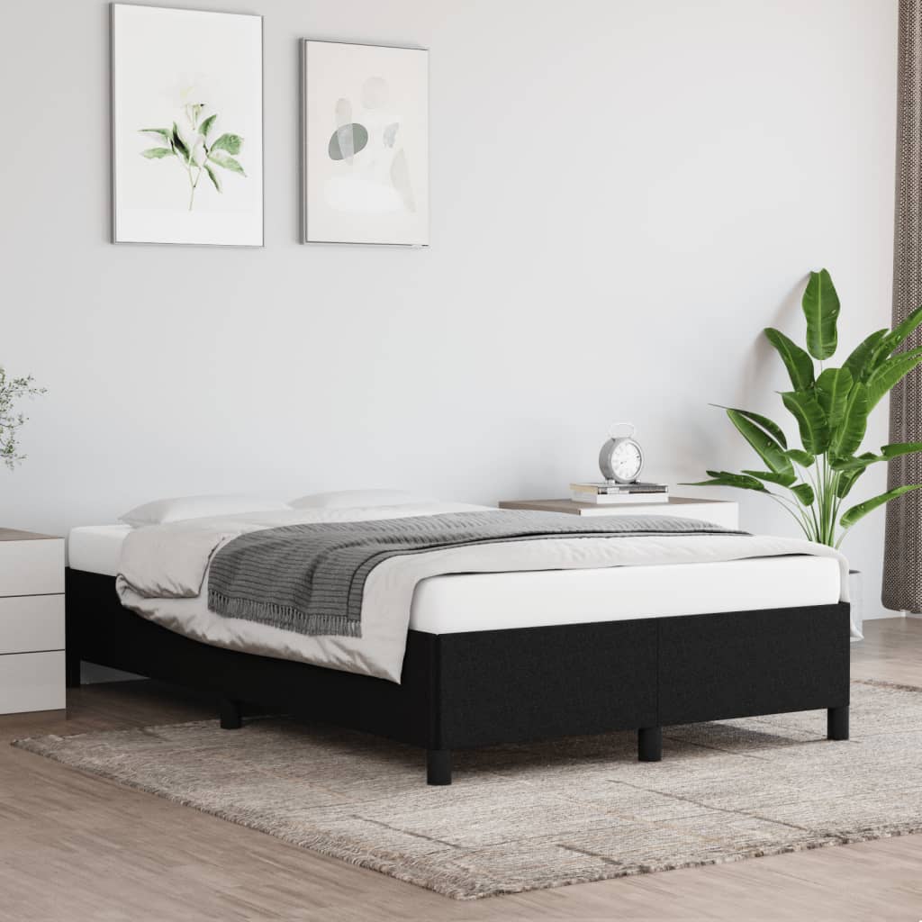 vidaXL Posteľný rám čierny 120x200 cm látka