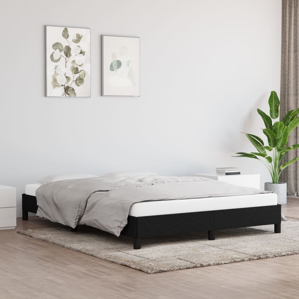 vidaXL Posteľný rám čierny 140x190 cm látka