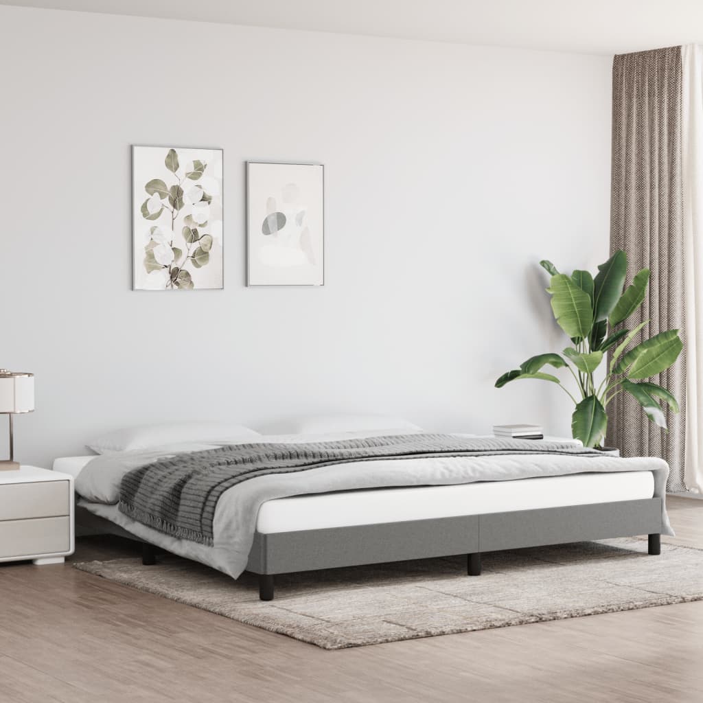 vidaXL Posteľný rám tmavosivý 200x200 cm látka