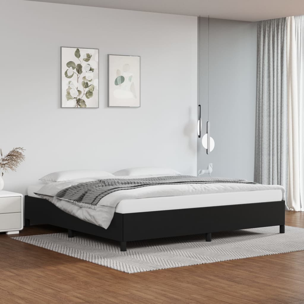 vidaXL Posteľný rám čierny 200x200 cm umelá koža